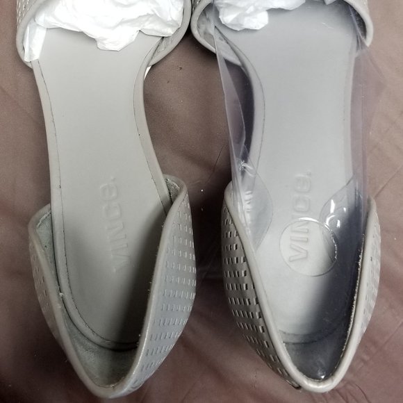 VINCE AURELIAN Pump Gray White 8 New - Picture 4 of 6